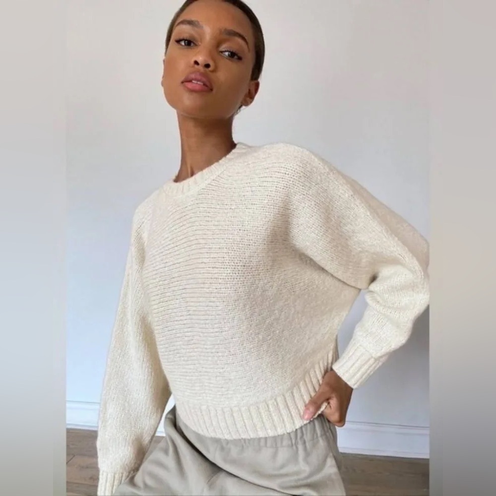Aritzia Cream Alpaca Sweater